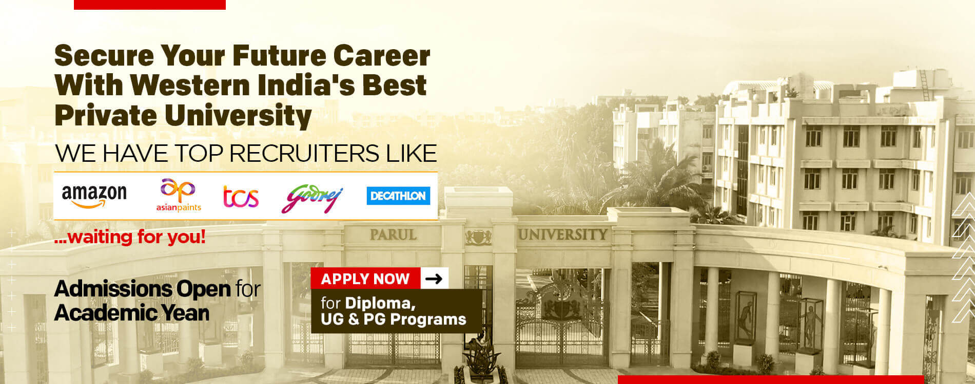 Parul University Admission 2026 at Parul University